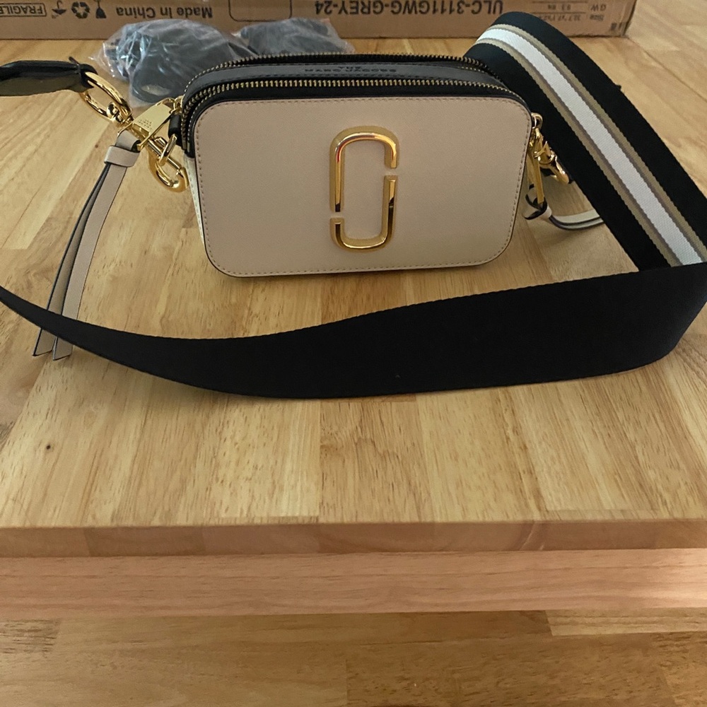 Marc Jacobs Cream and Black Crossbody Bag
